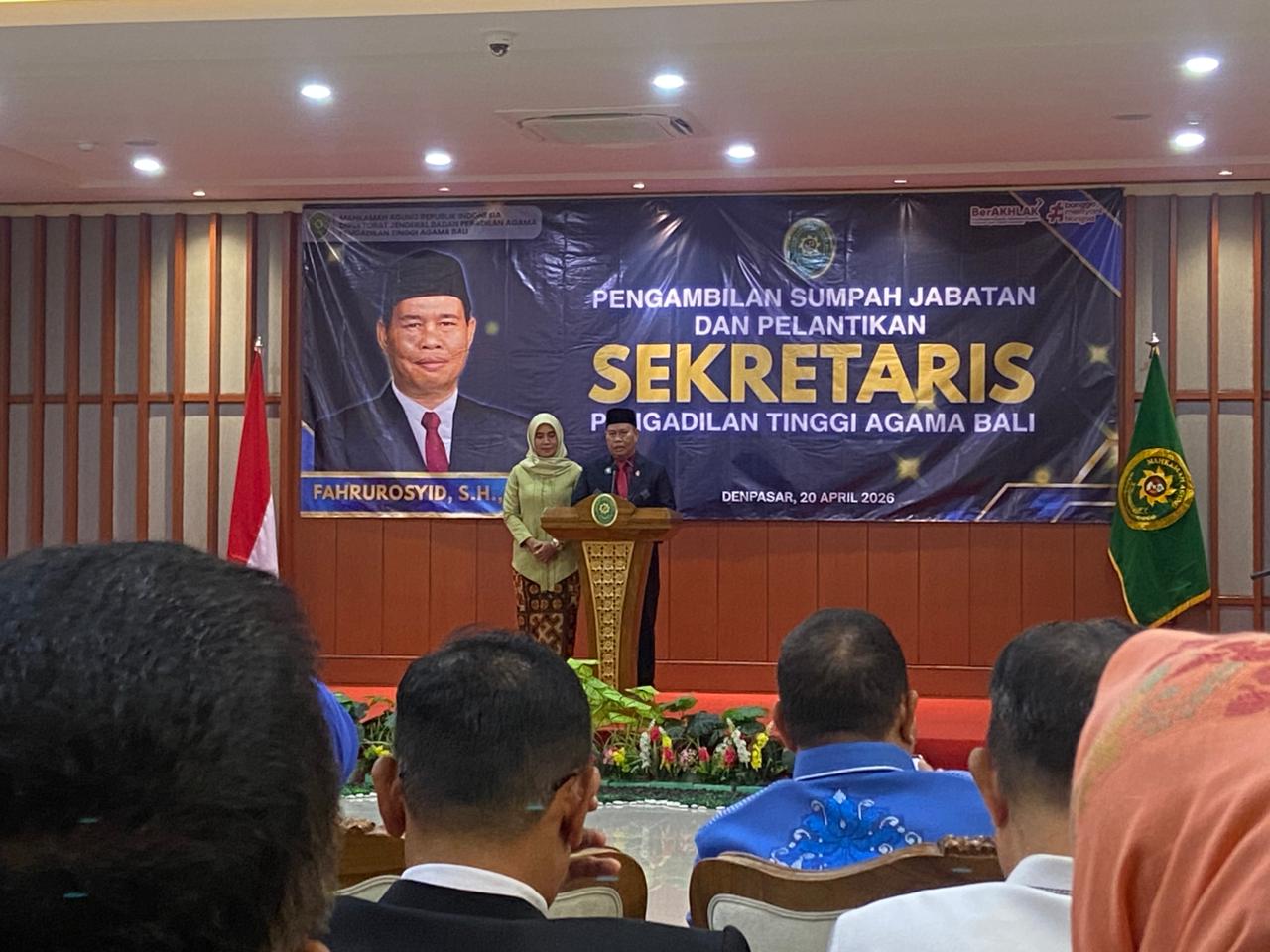 Ketua PTA Gorontalo Hadiri Langsung Pelantikan, H.Fahrurosyid, S.H.,M.H. Sebagai Sekretaris PTA Bali (Senin, 20 April 2026)
