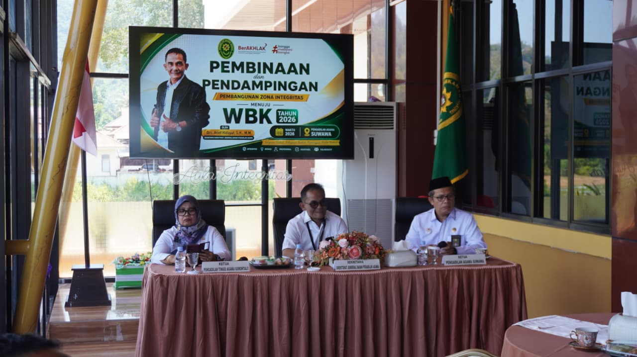 Ketua PTA Gorontalo Dampingi Sekretaris Ditjen Badilag, Pastikan PA Suwawa Siap Menuju WBK 2026