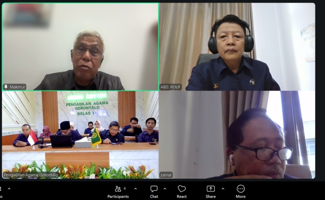 PTA Gorontalo Laksanakan Monitoring dan Evaluasi Hakim Tinggi Pengawas Daerah di PA Gorontalo