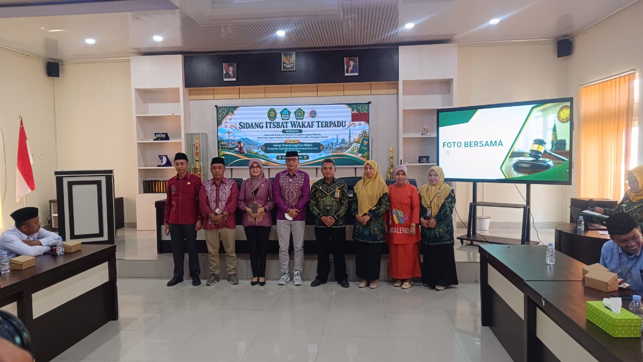 Perkuat Sinergi Lintas Instansi, Hakim Tinggi PTA Gorontalo Hadiri Isbat Wakaf Terpadu di PA Tilamuta