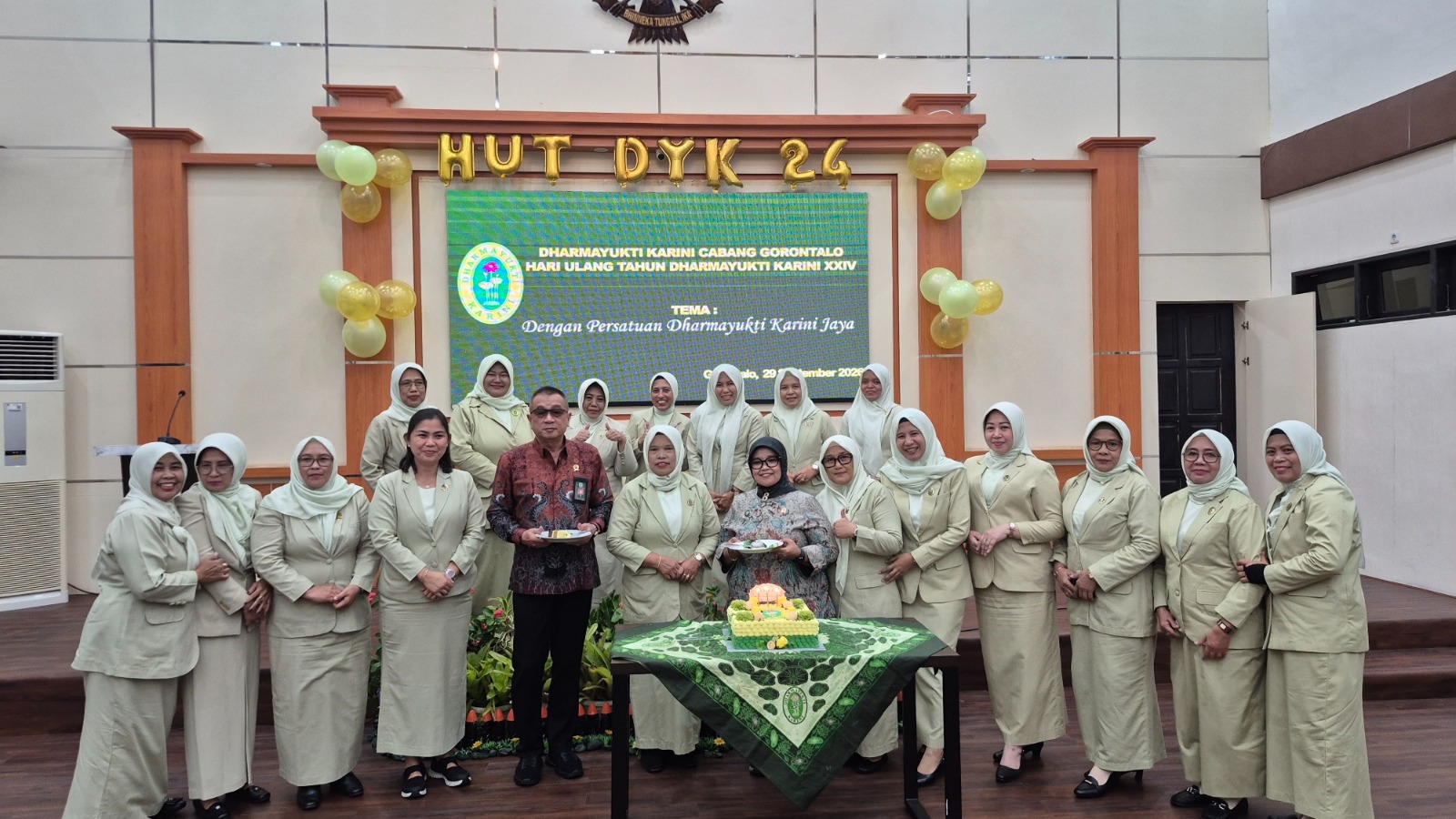 Pererat Silaturahmi, PTA Gorontalo Hadiri Peringatan HUT Dharmayukti Karini ke-24