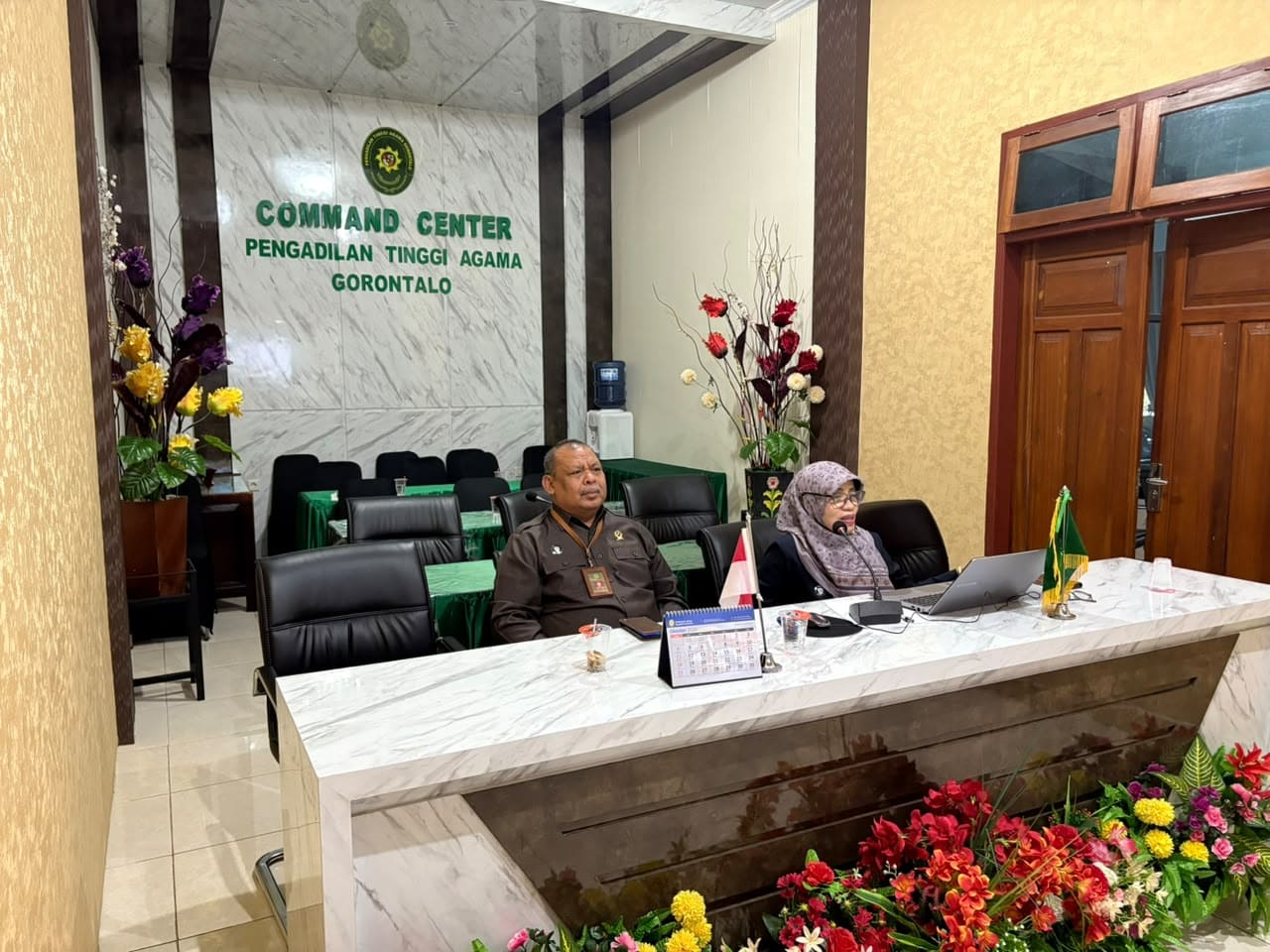Hakim Tinggi PTA Gorontalo Ikuti Pendampingan Aplikasi Serambi Madinah Bersama PA Kwandang