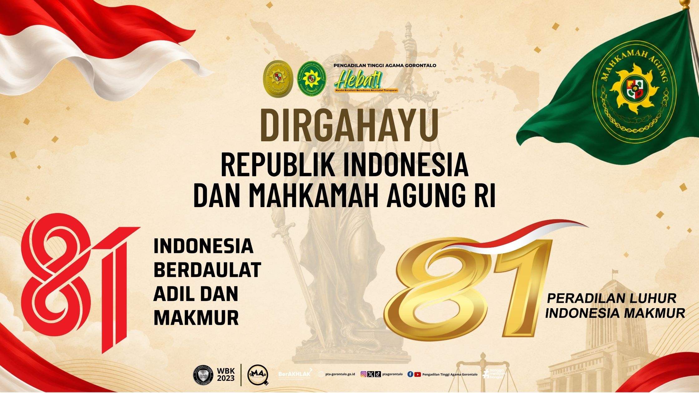 DIRGAHAYU REPUBLIK INDONESIA DAN MAHKAMAH AGUNG RI